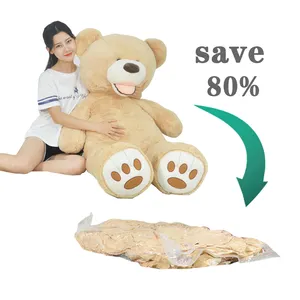 Thêm Lớn chân không lưu trữ túi XL kích thước cho Big Bears Đồ chơi búp bê với dây kéo quần áo đóng gói chân không túi