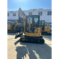 Mini-excavatrice Cat d'occasion de 3,5 tonnes, d'origine japonaise, excavatrice sur chenilles hydraulique Cat, matériel de construction d'occasion