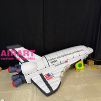 3m Long Space Themed Space Shuttle Gonflable Avion Réplique Gonflable LED Lighting NAsa Rocket