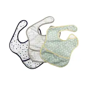 OEM Factory Lovely Custom Baby Bib Cartoon Animals Reusable Baby Bibs