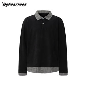 Fabricant de streetwear personnalisé rétro collège style patchwork sweat pour hommes haute qualité décontracté Boxy pull à capuche unisexe - Product Image 2