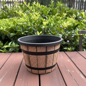 CASAMAX WL AM-0420-1 Vasi per Fiori Artificiali in PE Durevole per Giardino e Arredamento Casa - Design a Barile 20*14CM Cina - Product Image 3