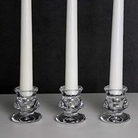 Bougeoir en verre transparent de style nordique de haute qualité, vente en gros, bougies coniques, décoration de mariage, fête, festival, dîner, soirée