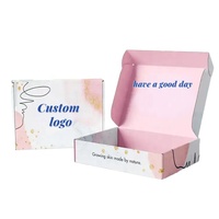 Boîte d'emballage en carton d'expédition avec logo de marque personnalisé pli facile enveloppe ondulée kraft paquet de produit cosmétique emballage de vêtement