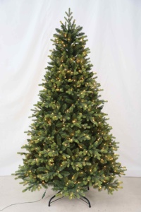 Arbre de Noël Artificiel en Gros d'Usine 1,5-3m Pré-éclairé LED Blanc Chaud Charnière Forme Pleine Arbre de Noël d'Intérieur Robuste et Durable - Product Image 2