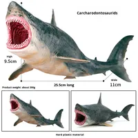 Requin Jouet Megalodon Réaliste En Plastique Marine Vie Animal Modèle Simulation Éducative pour Enfants 2025 Fabricant