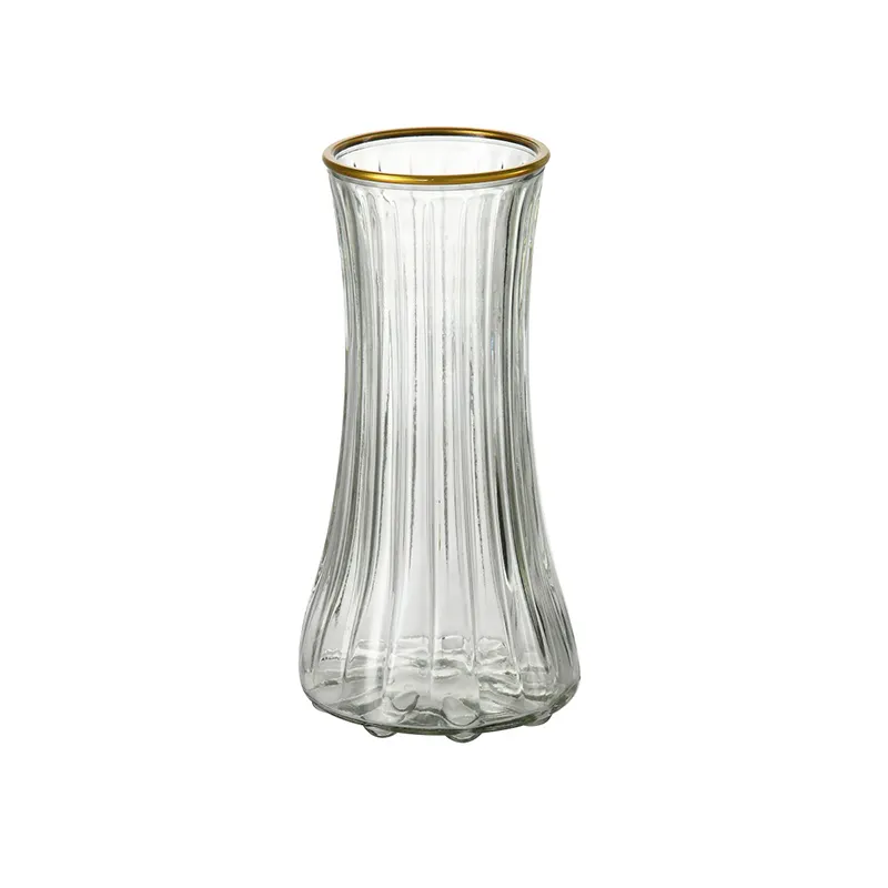 Transparente Malerei Mini Vintage Vase für rustikale Hochzeits dekorationen Glas kleine Vasen für Blumen