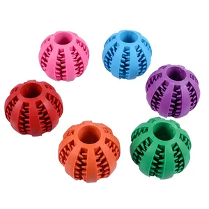 Personalizzazione di fabbrica Tpr Rubber Pet Leak Food Ball Toy Puppies Training Balls Dog Chew Pet Snack Ball Puzzle Dog Toy