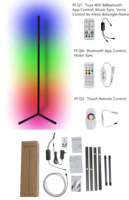 Usine directe 142cm maison intelligente LED lampadaire d'angle moderne RGBIC trépied debout musique synchronisation télécommande pour salon