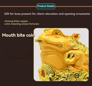 La figurine de crapaud porte-bonheur est utilisée comme objet décoratif sur la réception d'un <span class=keywords><strong>magasin</strong></span> d'entreprise pour augmenter la prospérité et comme cadeau. - Product Image 5