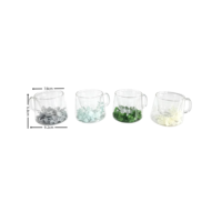 Vases en verre transparent nordique en gros, centres de table minimalistes pour mariage, hôtel, café et décoration avec logo personnalisé