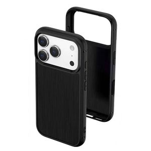 <span class=keywords><strong>Cover</strong></span> grezza per telefono a doppia scanalatura di alta qualità per <span class=keywords><strong>iphone</strong></span> 17 Pro Max 16 15 14 13 12 vuota nera opaca - Product Image 1