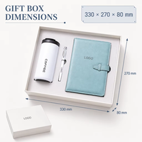 Coffrets cadeaux d'affaires de haute qualité avec tasse à café en acier inoxydable 304, bloc-notes avec élastique et stylo de qualité pour activités promotionnelles