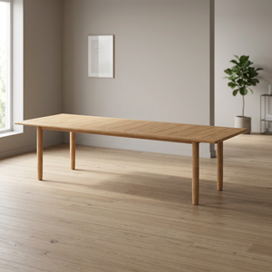 Table à manger rectangulaire moderne scandinave écologique en bois massif durable et imperméable pour 4 personnes, meubles de maison stables - Product Image 4