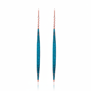 Turquoise Ear <b>Threader</b> <b>Earrings</b> Turkish Handmade Wholesale 925 Sterling Silver Chain for Women <b>Earrings</b> - Product Image 2