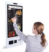 Kiosque de commande automatique pour menu de restauration rapide avec écran tactile de 15,6 pouces, résolution 1920x1080, reconnaissance faciale, numérisation de produits
