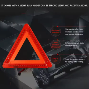 Triángulo de advertencia LED de coche de emergencia de tráfico reflectante de venta directa de suministro de fábrica - Product Image 6