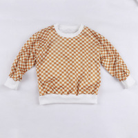 Ensemble deux pièces classique vintage à carreaux pour tout-petit : haut décontracté à manches longues et short à taille élastique