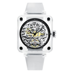 Montre Homme Automatique Mécanique Squelette Saphir OEM Personnalisée Étanche avec Aiguille en Silicone de Hangzhou pour Cadeau du Nouvel An - Product Image 1