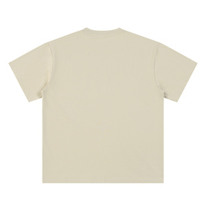 T-shirt décontracté à manches courtes pour jeunes hommes, 100 % coton, couleur unie, coupe ample et respirante, vente en gros - Product Image 2