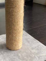 Poteau à gratter pour chat en sisal avec jouet boule en peluche, poteau à gratter pour chat en corde personnalisé, base carrée robuste, arbre à chat en gros