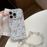 Coques de téléphone portable en TPU époxy de haute qualité, motif floral délicat, pour Apple iPhone 17 Pro Max, iPhone 15, iPhone 16, iPhone 14, avec grande fenêtre, pour femmes