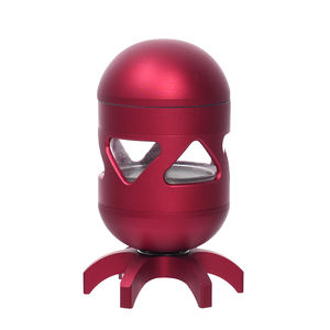 Nouveau broyeur de tabac broyeur de métal 63mm - 4 couches torpille rotatif gyroscope broyeur de fumée en alliage d'aluminium avec lumière LED - Product Image 4