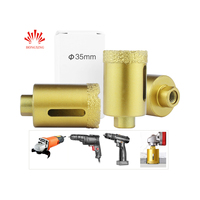 Outil de perçage diamanté personnalisé en acier au carbone épais de qualité supérieure de 40 mm, filetage M10, foret à brasage sous vide