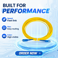 Kabel Patch Fiber Optik SC ke SC UPC 0.9mm 2.0mm 3.0mm G652D LSZH Simplex ODF untuk FTTH CATV