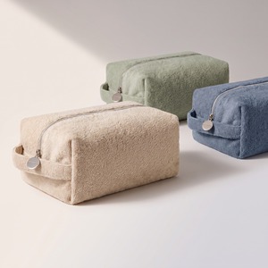 Travel Toiletry <b>Bag</b> Polyester Terry Towelling Water Resistant Lining Custom Logo OEM ODM BSCI Factory - Product Image 1