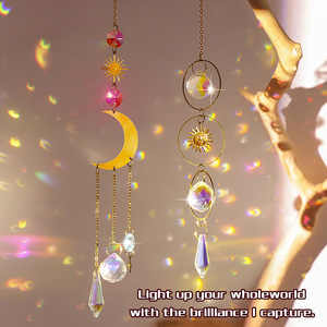 Colgante Atrapasoles - <span class=keywords><strong>Bola</strong></span> <span class=keywords><strong>de</strong></span> Cristal <span class=keywords><strong>de</strong></span> Colores - Luna - Estrellas - Luz Solar - Atrapasueños - Colgante <span class=keywords><strong>de</strong></span> Luz y <span class=keywords><strong>Sombra</strong></span> - Campanilla <span class=keywords><strong>de</strong></span> Viento - Product Image 2