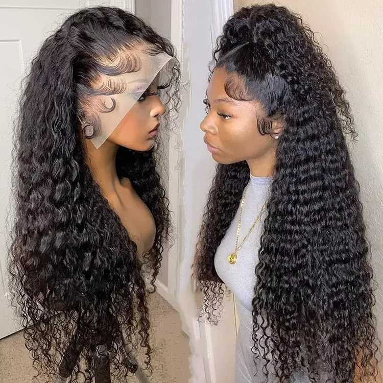 12A Grade Brazilian HD Lace frontal Wigs Human Hair curly 13x4 13x6 HD Lace Front Wig Full Lace Frontal Wigs For Black Women