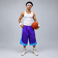 Shorts de sport amples pour hommes sur mesure OEM, longueur longue, en polyester, streetwear, fabricant de marque privée