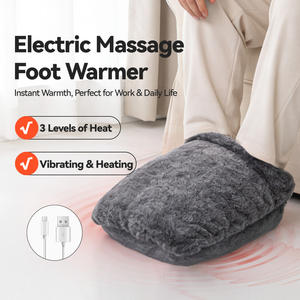 Chauffe-pieds électrique avec massage par vibration et trois niveaux de chaleur, chaleur instantanée pour le bureau et la maison - Product Image 1
