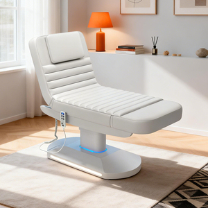 Lettino Massaggio Elettrico Regolabile Premium in Pelle PU Moderno per Salone, Servizio Ciglia, Estetica e Tatuaggi - Nero - Product Image 5