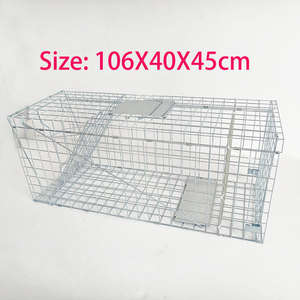 Piège à animaux vivants robuste et pliable pour chiens sauvages, renards, ratons laveurs, chats sauvages, lapins - Product Image 3