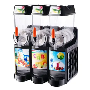 New Frozen Slush Machine For Ice Smoothie China Supplier Cheap Price 3 Tank Big Capacity Commercial