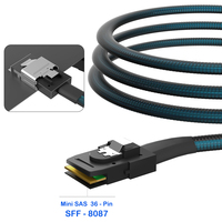 Câble interne de serveur SFF-8087 Mini SAS vers 4 ports SFF-8482 SAS 29 broches pour contrôleur RAID, connecte 4 disques durs SAS