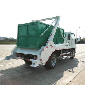 Camión de Basura ISUZU 4x2 4m3 con Brazo Hidráulico Giratorio Pequeño, Camión de Basura con Cargador de Contenedores - Product Image 1