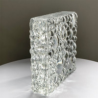 Brique de verre à bulles transparente 150x150x50mm, bloc mural de luxe pour hôtel, villa, salle de bain, blocs de verre solides pour la construction