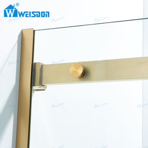 <span class=keywords><strong>Mampara</strong></span> <span class=keywords><strong>de</strong></span> Ducha para <span class=keywords><strong>Bañera</strong></span> <span class=keywords><strong>de</strong></span> Vidrio Templado Corrediza Simple sin Marco <span class=keywords><strong>de</strong></span> Acero Inoxidable Dorado para el Hogar del Hotel Weisdon - Product Image 4