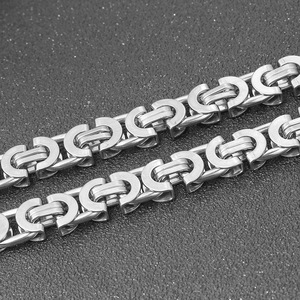 Stainless Steel <b>Cross</b> <b>Chain</b> Necklace 10MM Geometric Design Daily Wear Gift for Women - Product Image 3