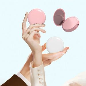 Mini Espejo de Maquillaje con Banco de Energía, Logotipo Personalizado, Portátil, Redondo, Rosa, Banco de Energía de 20000 mAh con Cable para Niños - Product Image 6