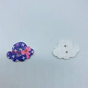 创意童装纽扣新款木质工艺品2孔卡通帽子形纽扣彩色儿童服装装饰 - Product Image 2