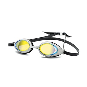 Gafas de Natación de Competición con Revestimiento de Espejo, Antivaho, Protección UV, Correa de Silicona, 3 Tamaños de Puente Nasal - Product Image 4