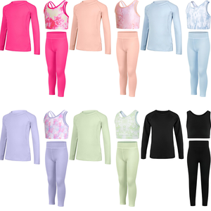 Ensembles de vêtements de <span class=keywords><strong>sport</strong></span> pour enfants, nouvelle collection, haute qualité, 3 pièces, vêtements de nuit pour filles, <span class=keywords><strong>sous</strong></span>-vêtements, vente en gros, tenues de <span class=keywords><strong>sport</strong></span> et de yoga à séchage rapide pour filles - Product Image 1