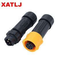 Connecteur XLR étanche IP67 à verrouillage rapide XATLJ série M12 2+3 2+4 cœurs 5A UL94V-0 pour systèmes solaires, connexions de fils FPC/PCB CE