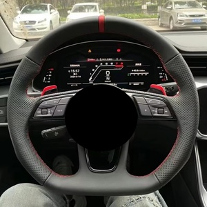 Pour Audi A4 A5 A6 A7 A6 C7 Rs3  Cuir perforé pour volant Audi A6 C7 2017 pour volant Audi A7 - Product Image 2