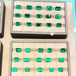 Hydrothermal Lab Created Emerald Synthetic Stone Asscher Cut Radiant Cut <b>Cushion</b> Cut 1 Carat GRC Certified for Jewelry Making - Product Image 3