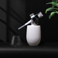 Flacon pompe à lotion en verre rond ovale de 50 ml, style unique personnalisé, flacon pompe à fond de teint, flacon pompe à lotion cosmétique pour fond de teint liquide